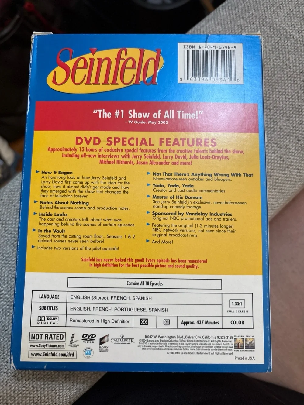 Seinfeld Seasons 1 & 2 DVD Box Set - 4DVD’S
